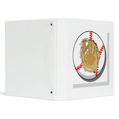 Ball & Glove Logo 3 Ring Binder by justsports