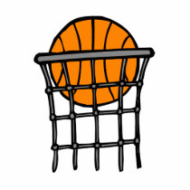 Ball in Basket Photo Cut Outs