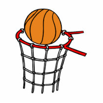 Ball in old metal basket acrylic cut outs