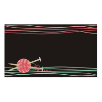 ball of yarn knitting crochet crafts business card