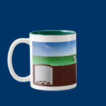 Ball on Green mugs