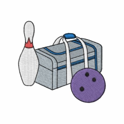 Ball, Pin, and Bag Embroidered Hoodie by ZazzleEmbroidery