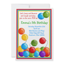 Ball Pit, Bounce House, Birthday Invitations