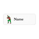 Ball Player Batting Practice Custom Return Address Label