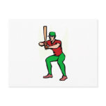 Ball Player Batting Practice Post Card