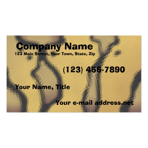 Ball Python Business Card (front side)
