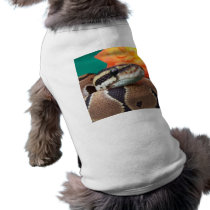 Ball Python, green background, orange rose Pet Clothing