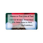 Ball Python next to Santa Hat, snake Christmas Custom Address Label