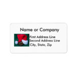 Ball Python next to Santa Hat, snake Christmas Custom Address Labels
