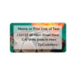 Ball python picture with orange rose green back personalized address labels