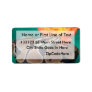 Ball python picture with orange rose green back personalized address labels