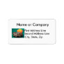 Ball python picture with orange rose green back personalized address labels