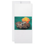 Ball python picture with orange rose green back full color rack card