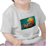 Ball python picture with orange rose green back tee shirt