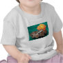Ball python picture with orange rose green back tee shirt