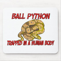 Ball Python trapped in a human body mousepads by AnimalShirts Ball Python trapped in a human body mousepads