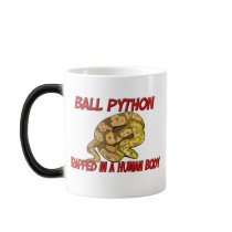 Ball Python trapped in a human body mugs by AnimalShirts Ball Python trapped in a human body mugs