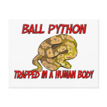 Ball Python trapped in a human body postcards