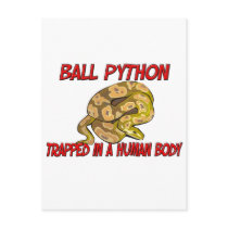 Ball Python trapped in a human body postcards