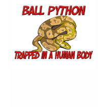 Ball Python trapped in a human body t-shirts