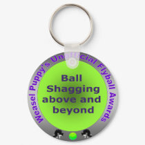 Ball Shagging Flyball Award Keychain by WeaselPuppy Ball Shagging Flyball Award Keychain