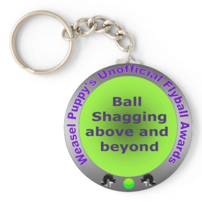 Ball Shagging Flyball Award Keychain by WeaselPuppy