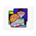 Ball sneakers hoop post cards