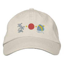 Ball, Top and Jacks embroidered hats