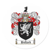 BALLARD FAMILY CREST -  BALLARD COAT OF ARMS stickers
