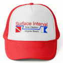 Ballcap #1, Red, with logo hats by Surface_Interval Ballcap #1, Red, with logo hats