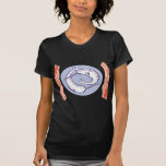 ballena y tocino narwhal camiseta