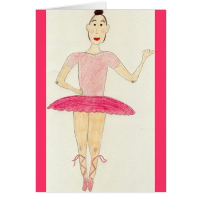 ballerina1 greeting card by luckie_duckie