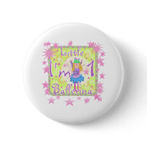 Ballerina 1st Birthday buttons by kids_birthdays Ballerina 1st Birthday buttons