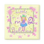 Ballerina 2nd Birthday Tshirts and Gifts Magnets