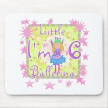 Ballerina 6th Birthday Mouse Pads