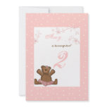 Ballerina Bear Birthday Invitation