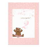 Ballerina Bear Birthday Invitation