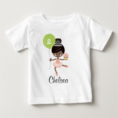 Ballerina Birthday Baby T-shirt African American