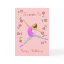 Ballerina Birthday Card