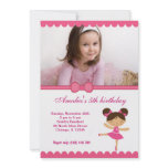 Ballerina Birthday Girl Personalized Announcement