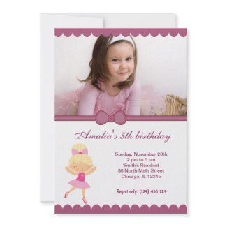 Ballerina Birthday Girl invitation