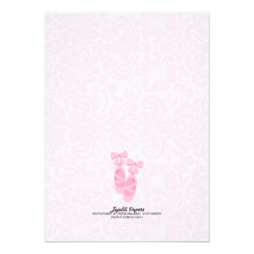 Ballerina Birthday Party Announcement