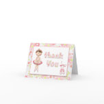 Ballerina Birthday Party Thank You Card