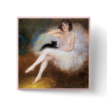 Ballerina & Black Cat Buttons