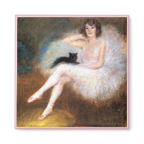 Ballerina & Black Cat magnets by VintagePets Ballerina & Black Cat magnets
