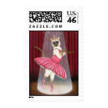 Ballerina Cat Chocolate Point Siamese Postage stamps