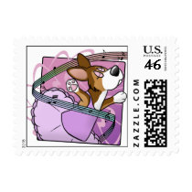 Ballerina Corgi postage by MenagerieMayhem Ballerina Corgi postage