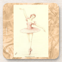 Ballerina cork coasters