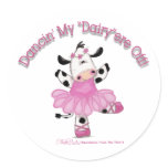 Ballerina Cow Stickers