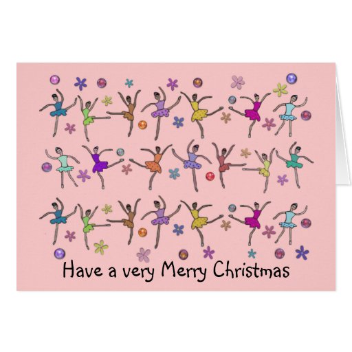 Ballet Christmas Cards, Ballet Christmas Card Templates, Postage